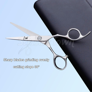 Ciseaux de coiffeur en acier inoxydable de haute qualité avec logo personnalisé, poignée durable et lames de coupe de précision - Product Image 5