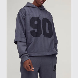 Chándal unisex con estampado de soplo de logotipo personalizado, chándal con logotipo de felpa francesa para hombre, chándales con logotipo bordado informal para hombre - Product Image 2