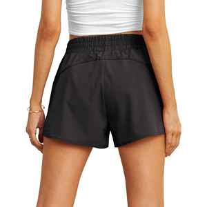 Short de sport design à cordon à séchage rapide pour femmes à fort impact avec poche à fermeture éclair Gym Fitness Yoga Shorts - Product Image 6