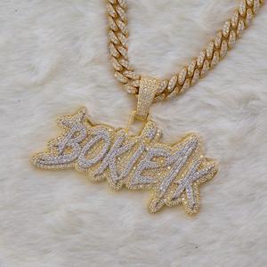 Pendentif Moissanite VVS personnalisé bijoux Hip Hop en argent 925 breloque lettre glacée pour lui/elle testeur de réussite - Product Image 1