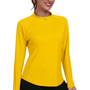 Camiseta de Manga Larga para Mujer, Protección UV, Color Negro, para Natación - Product Image 4