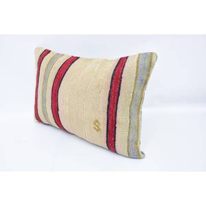 <b>Beige</b> Wool Pillow 16x24 Inch Luxury Kilim Patchwork <b>Cushion</b> Woven Vintage Fluffy Pattern Portable Bedding Decor for Christmas - Product Image 4