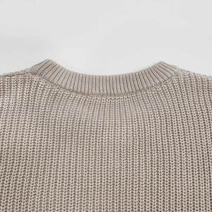 เสื้อคาร์ดิแกนถักลายริบ ผ้าวูล/วิสโคส สำหรับผู้ชายและผู้หญิง สไตล์ลำลอง แฟชั่น อุ่นสบาย แขนยาว ทันสมัย ดีไซน์ 3 มิติ ด้านหน้า - Product Image 3