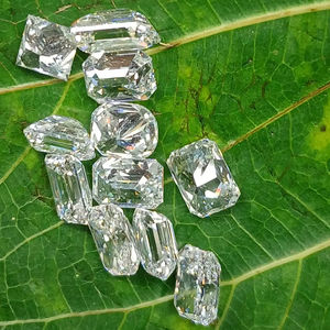 Diamant de laboratoire de taille émeraude, taille coussin, pureté D/VVS, clarté E/VS, en vrac, pour bague, boucles d'oreilles, bijoux - Product Image 1