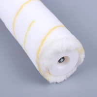 Rouleau à peinture de 12 pouces (14 mm) en acier inoxydable de qualité industrielle, avec noyau en polyester, finition lisse, pour murs et plafonds, OEM