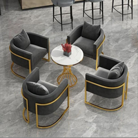 Meubles de salle à manger au design nordique de luxe Chaises modernes en velours pour salle à manger avec pieds en métal