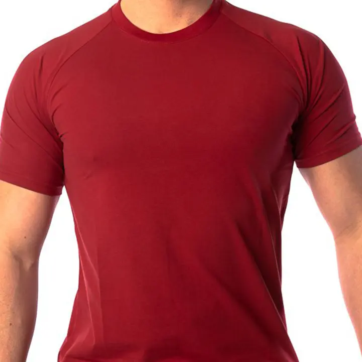 Top Quality New Fashion Red Color Cotton Jersey Men's T-Shirt Customize Printed Logo Men Plain O-neck T-Shirt