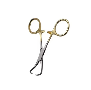 Kit d'instruments chirurgicaux de base en acier inoxydable doré, à commande manuelle, incluant les pinces à serviettes Backhaus et les forceps - Product Image 4