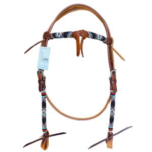 Conception personnalisée de haute qualité en cuir Western perlé Futurity Knott cheval Headstall équitation équestre diverses couleurs - Product Image 1