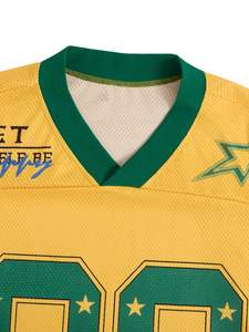 Camiseta de fútbol americano de manga corta personalizada para hombre, bordado, nombre y número de vaqueros, característica transpirable - Product Image 4