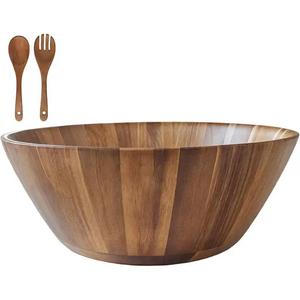 Forma personalizada Mejor venta de madera Tazón para servir Fabricante Nuevo diseño Pulido Tazón para servir de madera de la India - Product Image 6