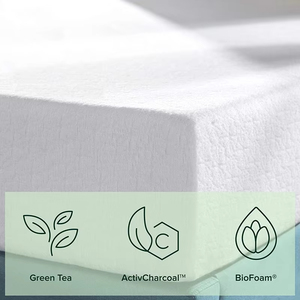 Сертифицированный 6-дюймовый матрас из вспененного матраса с эффектом памяти, для прохладного сна и снятия давления, с моющимся покрытием, белый - Product Image 2