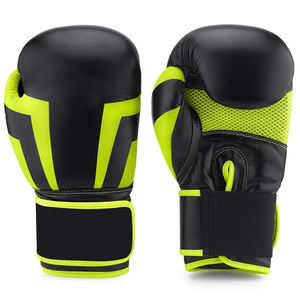 Guantes de boxeo profesionales de piel de vaca con logotipo personalizado Excelente rendimiento para la protección en artes marciales - Product Image 1