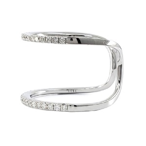 Bijoux d'usine chinoise : Meilleures ventes, qualité supérieure, or blanc massif 18 carats, diamant naturel taille brillant, classique pour fiançailles, fêtes et mariages - Product Image 3