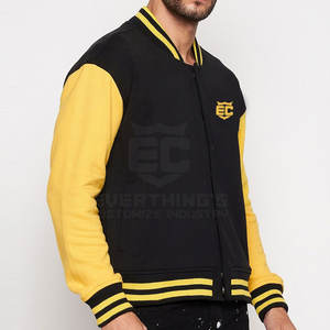 Vêtements décontractés pour hommes Qualité supérieure 100% coton Veste Letterman Séchage rapide et respirante Hiver Col montant Vêtements en gros - Product Image 4