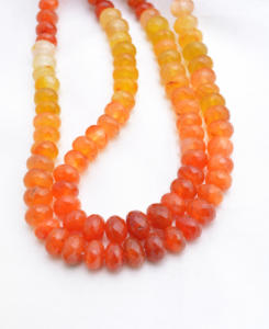 Perles de cornaline d'Afrique facettées de 7 à 9 mm, perles de pierres précieuses naturelles pour la fabrication de bijoux fins, pierres précieuses pour bijoux - Product Image 6