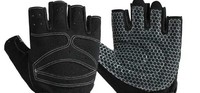 Gants de fitness mi-doigts en cuir respirant pour hommes, pour la musculation et le cyclisme