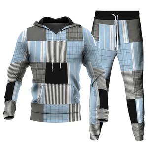 Conjunto Deportivo de Alta Calidad con Impresión Personalizada de Logotipo de Marca, Sudadera con Capucha y Pantalones, Dos Piezas, Trajes Deportivos para Hombre - Product Image 3