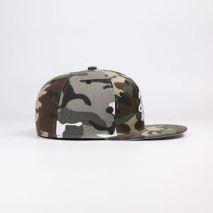 Gorra de Béisbol de 5 Paneles con Bordado 3D Personalizado, 100% Algodón, Diseño Deportivo Unisex con Patrón de Camuflaje - Product Image 2