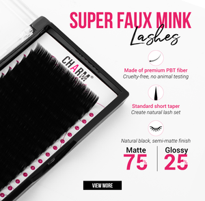 CharmLash Lashes gros cils de vison boîte de cils personnalisée emballage symétrique unique mélange individuel sans couture fibre PBT coréenne - Product Image 5