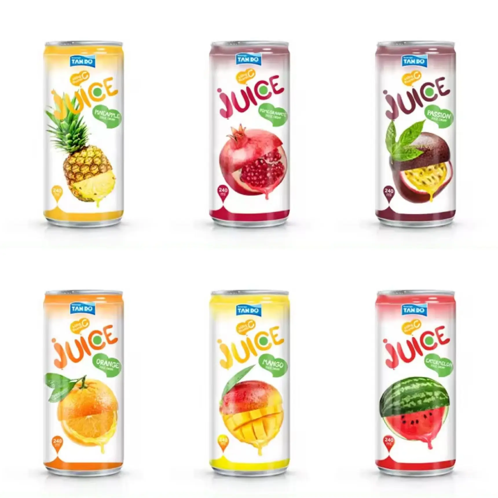 Großhandel/Eigenmarke tropisches reines Fruchtsaft Getränk 250 ml Dose aus Vietnam  Kostenlose Probe  Preiswerter  kein Zuckerzusatz