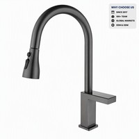 Robinet de cuisine intelligent à capteur, en cuivre, à poser sur comptoir, avec douchette extractible, monocommande chaud/froid, avec cartouche céramique