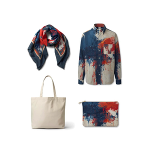 Pañuelo promocional de recuerdo superventas con estampado personalizado, bolso de mano, camisa y Bolsa, fabricante de tela sostenible de primera calidad - Product Image 1