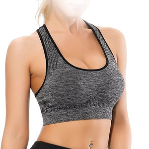 Venta al por mayor de ropa interior deportiva de talla grande con cremallera frontal a prueba de golpes para mujer Running Fitness Bra Tight Yoga Vest - Product Image 2