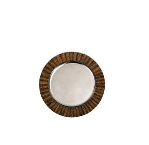 Plaque de chargement en bois de forme ronde pour mariage et maison, design et plat uniques avec plaque de chargement sculptée et polie - Product Image 6
