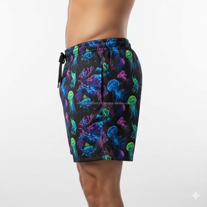 Pantalones Cortos de Malla para Hombre al por Mayor, Transpirables, OEM, con Estampado de Guerrero Samurái, Arte de la Cultura Japonesa, Pantalones Cortos de Hip Hop de Verano - Product Image 4