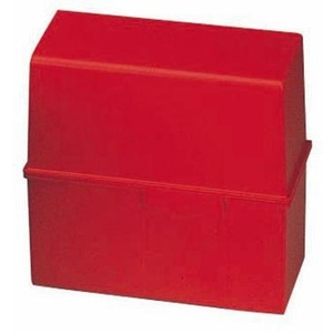Red <b>Polystyrene</b> Card Holder for 500 DIN A5 Cards 22.8 X 17.1 X 10.2 Cm - Product Image 1