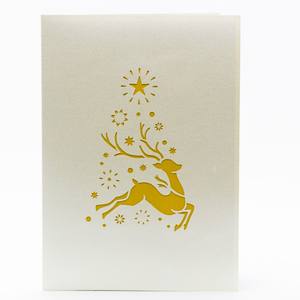 การ์ดอวยพรต้นคริสต์มาสการ์ด3D ลายดอกไม้หิมะต้นคริสต์มาสการ์ดของขวัญของสะสมวันคริสต์มาสงานฝีมือ - Product Image 5