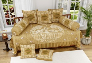 Drap de lit simple imprimé Sanganeri en coton Giza pour décoration intérieure élégante 8 pièces ensemble 1 + 2 + 5 ensemble Deewan en coton pour la maison et les cadeaux - Product Image 6