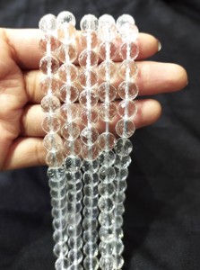 Vente dans le monde entier de perles de pierres précieuses de qualité supérieure Master Healer Quartz clair 14 pouces de longues perles à facettes brins pour bijoux - Product Image 3