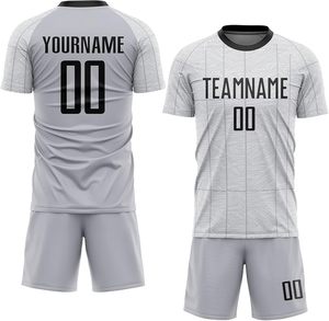 Conjunto de Camiseta de Fútbol Personalizada Amarillo Verde para Hombre, Manga Corta, Uniforme de Equipo con Nombre y Número, 100% Poliéster, Secado Rápido, Transpirable - Product Image 3