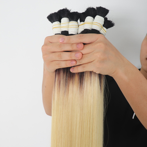 100% Cuticle Aligned Human <b>Hair</b> Extensions Bulk Raw <b>Hair</b> High Quality Factory Wholesale Super Double Drawn Bulk <b>Hair</b> Extensions - Product Image 5