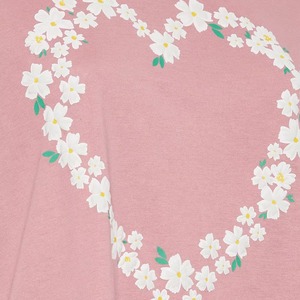 Camiseta de Jersey con Estampado de Corazón Floral Rosa, Suave, para Mujer, Talla Grande, Manga Corta, Informal, para Verano - Product Image 5