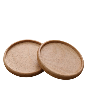 Sous-verre en bois de haute qualité en forme ronde avec support support vaisselle décorer Top vente maison cuisine ustensiles sous-verre en bois - Product Image 3