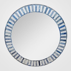 Espejo de Pared Decorativo Moderno de Lujo con Diseño de Incrustaciones de Hueso, Marco de Metal Hecho a Mano Ecológico, Personalizable para Bodas - Product Image 2