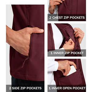 Gilet softshell personnalisé, fermeture éclair sur le devant, sans manches, respirant, réglable, confortable, tendance, pour homme - Product Image 5