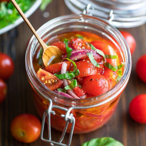 Encurtidos de tomate entero a precio de fábrica conservados en latas tomates cherry enlatados a precio barato de Vietnam - Product Image 5