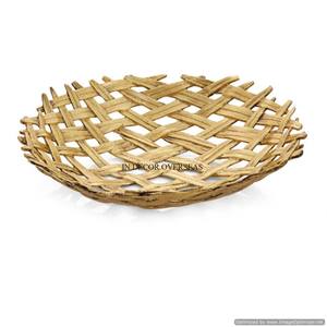 Antique Fancy Designer Gold Plated <b>Prime</b> Quality Metal Made Bowl For Serving Fruits & <b>Chocolates</b> Home & Hotel Table Centerpiece - Product Image 1