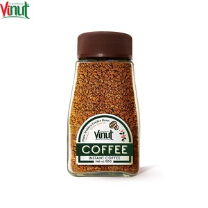 Fabricante al por mayor 100g tarro VINUT café instantáneo liofilizado puro Arábica de Vietnam sabor amargo - Product Image 1