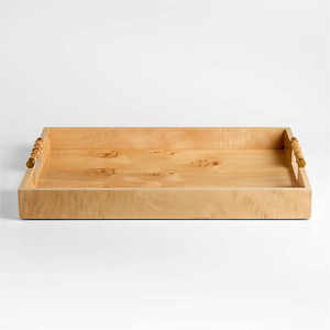 Nouveau plateau décoratif en bois naturel fait main fabriqué au Vietnam avec le meilleur prix et haute qualité - Product Image 3