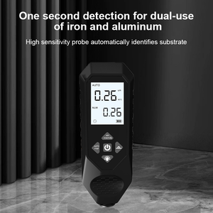New kỹ thuật số độ dày lớp phủ đo sơn Meter sơn Độ dày Tester ô tô lớp phủ công cụ đo lường màu đen - Product Image 5