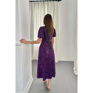 Robe à paillettes violettes - Violet - Product Image 5