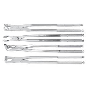 Juego de 4 Fórceps Veterinarios de Acero Inoxidable para Extracción Dental de Molares Equinos, Reutilizables para Todo Tipo de Calidades - Product Image 3