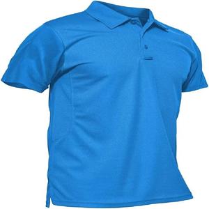 Polo de golf tactique de performance personnalisé pour hommes, maillot piqué 100% coton, manches courtes anti-rides - Product Image 1