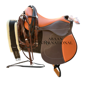 Juego de sillines de salto inglés en cuero sintético Kit completo de tachuelas de caballo con árbol de plástico Hecho EN LA India - Product Image 5