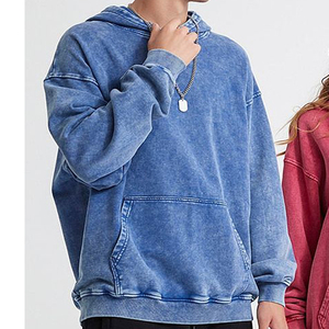 Sudadera con capucha de algodón de manga larga para hombre, sudaderas holgadas de moda vintage con sudaderas con capucha de bolsillo de canguro - Product Image 4